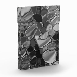 Hellgraue und dunkelgerundete Formen Fotoblock