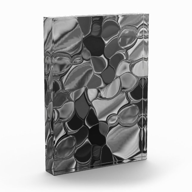 Hellgraue und dunkelgerundete Formen Fotoblock (Links)