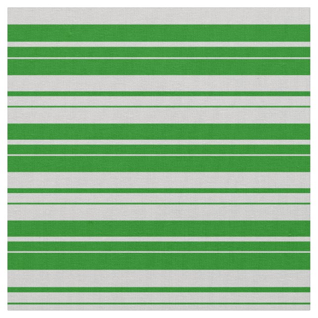 Hellgraue und grüne Streifen Stoff (Nahaufnahme)