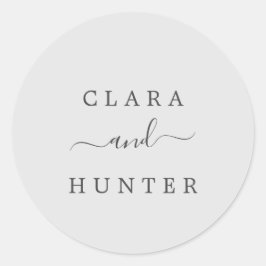 Hellgraue und karkohle Hochzeitsstipendiaten - Ums Runder Aufkleber