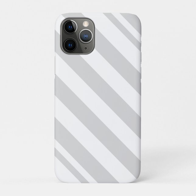 Hellgraue und weiße Streifen Case-Mate iPhone Hülle (Rückseite)