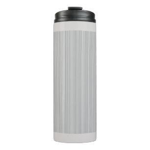 Hellgraue und weiße Streifen Chic Thermosbecher