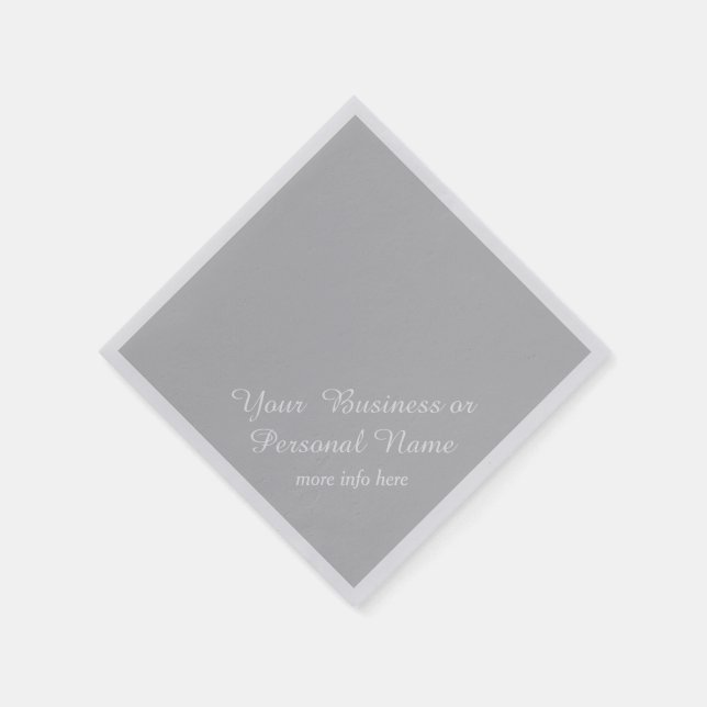 Hellgraue Vollfarbennapkins Serviette (Ecke)