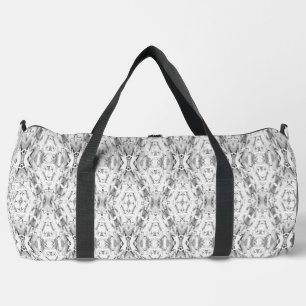 Hellgraues abstraktes Geometrie-Muster Duffle Bag