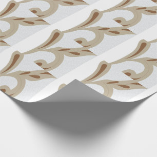 Hellgraues geometrisches Blumenmuster Modernes S Geschenkpapier