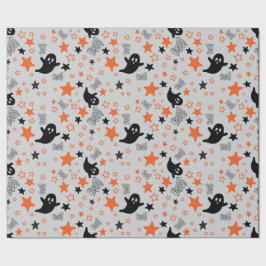 Hellgraues, nahtloses Umschlagpapier: Geister, Ste Geschenkpapier