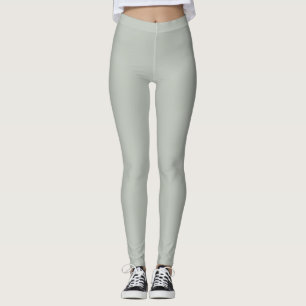 Hellgraugrüne, feste Farbpaare - ruhige Morgenröte Leggings