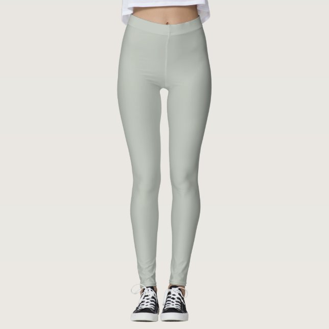 Hellgraugrüne, feste Farbpaare - ruhige Morgenröte Leggings (Vorderseite)