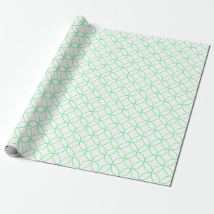 Hellgrün auf weißen überschneidenkreisen geschenkpapier