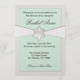 Hellgrün Bat Mitzvah Einladungen