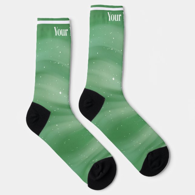 Hellgrün | Benutzerdefinierter Name Socken (Rechts)