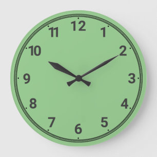 Hellgrün Große Wanduhr