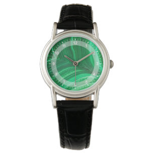 Hellgrün Malachite Mineral Armbanduhr