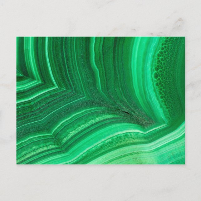 Hellgrün Malachite Mineral Postkarte (Vorderseite)