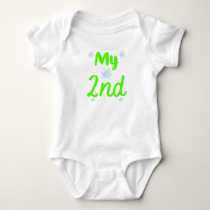 Hellgrün mein 2. Geburtstag Baby Strampler