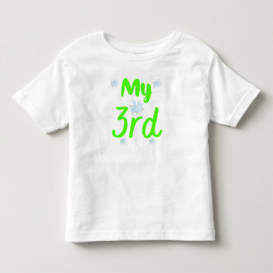 Hellgrün mein 3. Geburtstag Kleinkind T-shirt