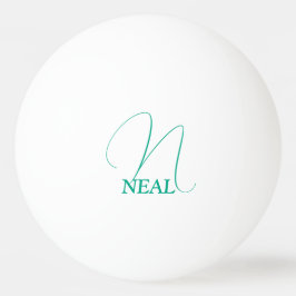 Hellgrün Mit Monogramm Tischtennisball