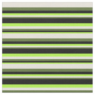 Hellgrün, schwarz, dunkelöblich, grün und beige stoff