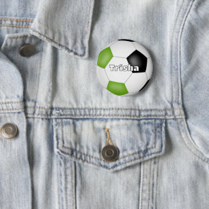 hellgrün-schwarzes fußballthema mit eigenem namen button