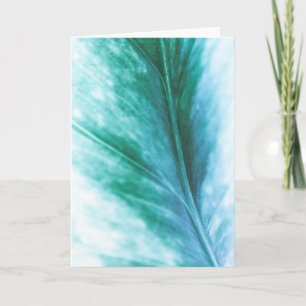 Hellgrün türkis Leaf Blumendesign Karte