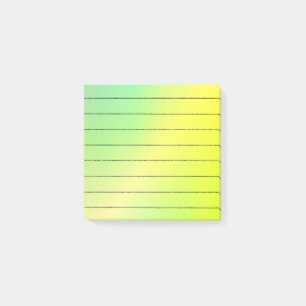 Hellgrün und gelb post-it klebezettel