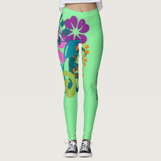 Hellgrün und hell, mehrfarbig und blass leggings