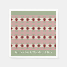 Hellgrün und Pinsel Serviette