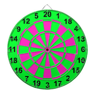 Hellgrün und rosa dartscheibe
