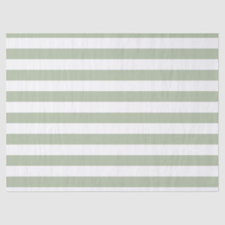 Hellgrün und weiße Streifen Seidenpapier