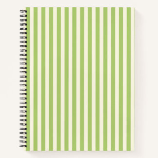 Hellgrün vintage Ticking Stripe Farmhouse Notizbuch