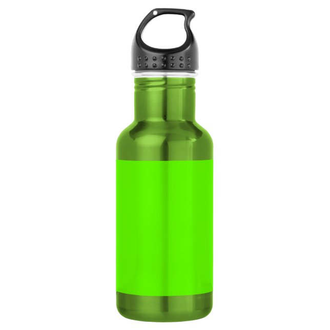 Hellgrün (Vollfarbe) Edelstahlflasche (Vorderseite)