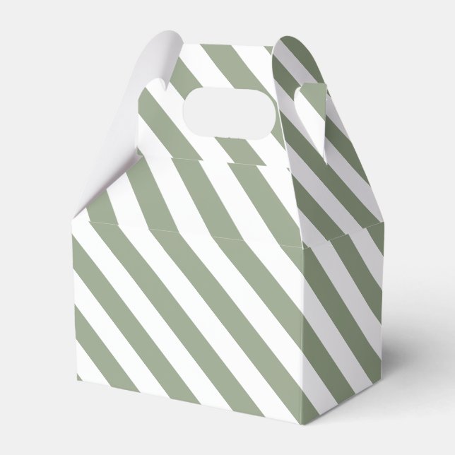 Hellgrün-weiß gestreift geschenkschachtel (Vorderseite)