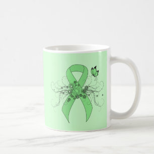 Hellgrüne Band mit Schmetterling Kaffeetasse