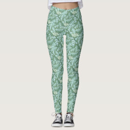 Hellgrüne Blätter Leggings