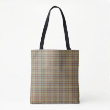 Hellgrüne blaue braune Karo-Tartan-Tasche