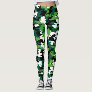 Hellgrüne Camouflage-Leggings Leggings