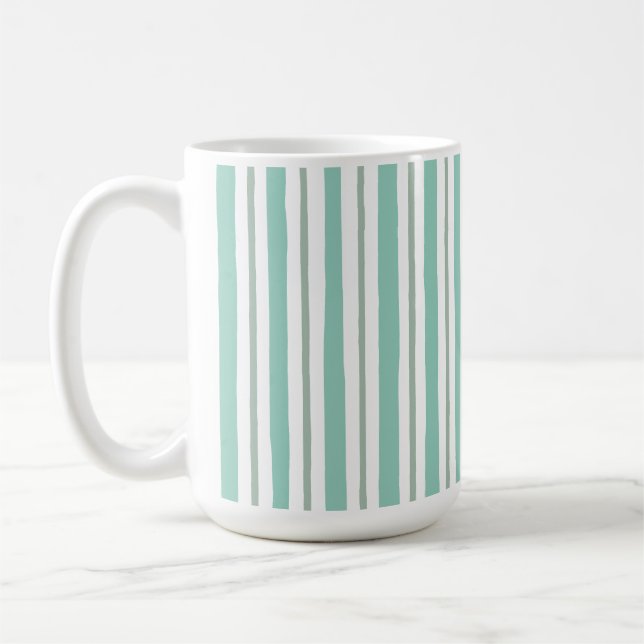 Hellgrüne Farbstrich-Stil  Kaffeetasse (Links)