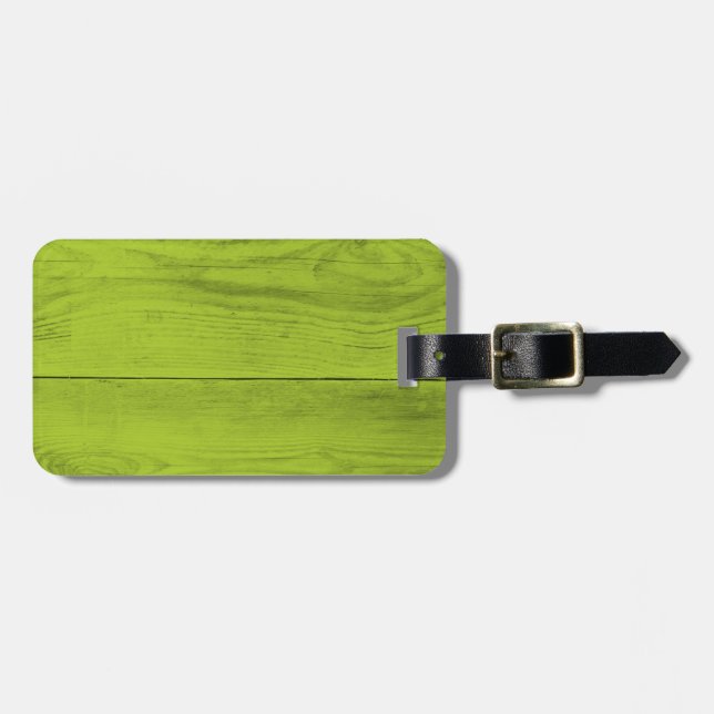 Hellgrüne Holzstruktur als Hintergrundtextur Gepäckanhänger (Vorderseite horizontal)