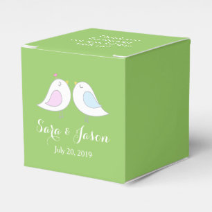Hellgrüne personalisierte Hochzeit danken Ihnen, Geschenkschachtel