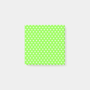 Hellgrüne Polka Dots Postit Notizen