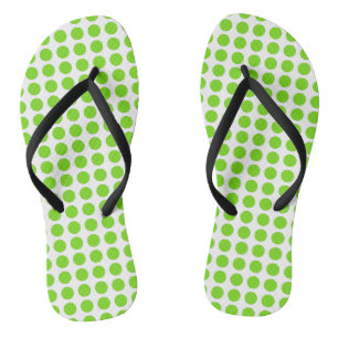 Hellgrüne Punkte Flip Flops