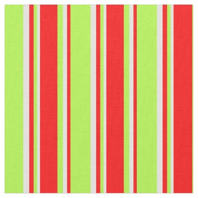 Hellgrüne, rote und hellzyanfarbene Streifen Stoff (Nahaufnahme)