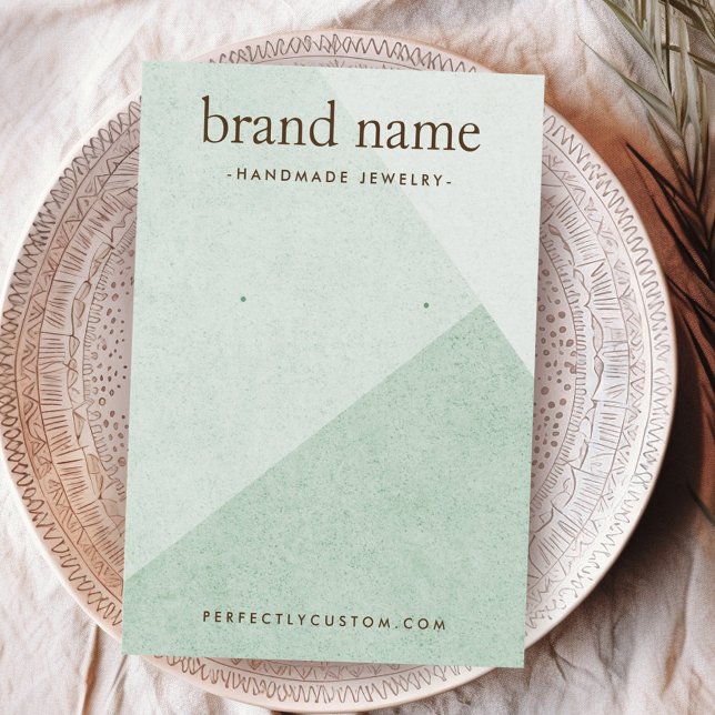 Hellgrüne Schattierungen Ohrensichtkarte (Light green shades earring display card)