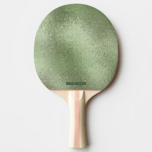 Hellgrüne, schimmernde Glasstruktur Tischtennis Schläger