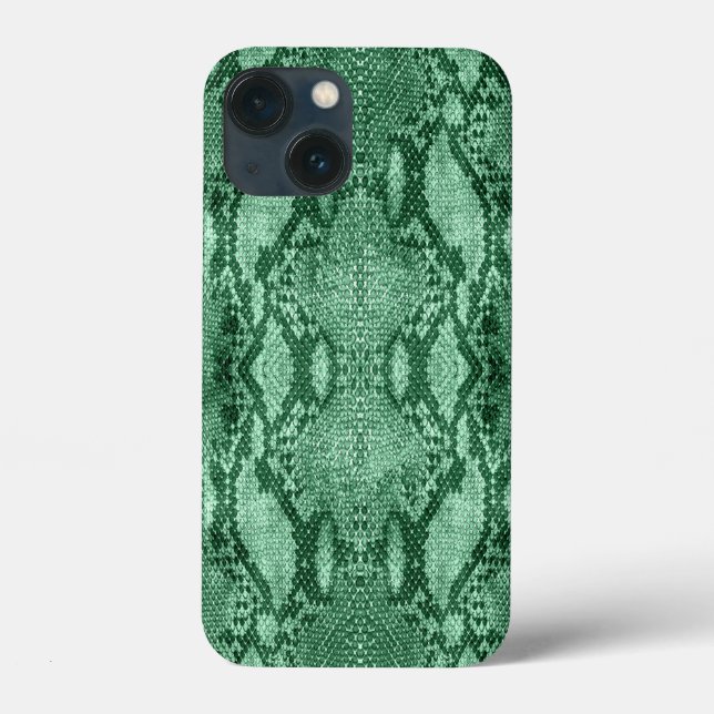 Hellgrüne Schlangenhautdrucke Case-Mate iPhone Hülle (Rückseite)