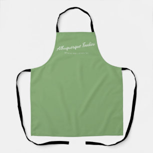 Hellgrüne Schürze mit Albuquerque Foodies-Logo