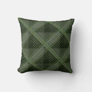 Hellgrüne Tasten oder Gruben, abstrakte Formen Kissen