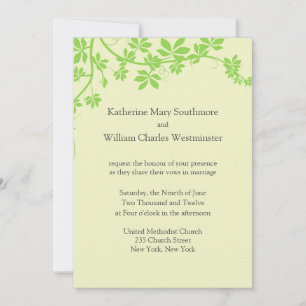 Hellgrüne und chartreuse Hochzeitseinladungen Einladung