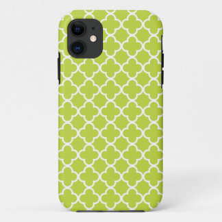 Hellgrüne und weiße Quatrefoil Muster Case-Mate iPhone Hülle