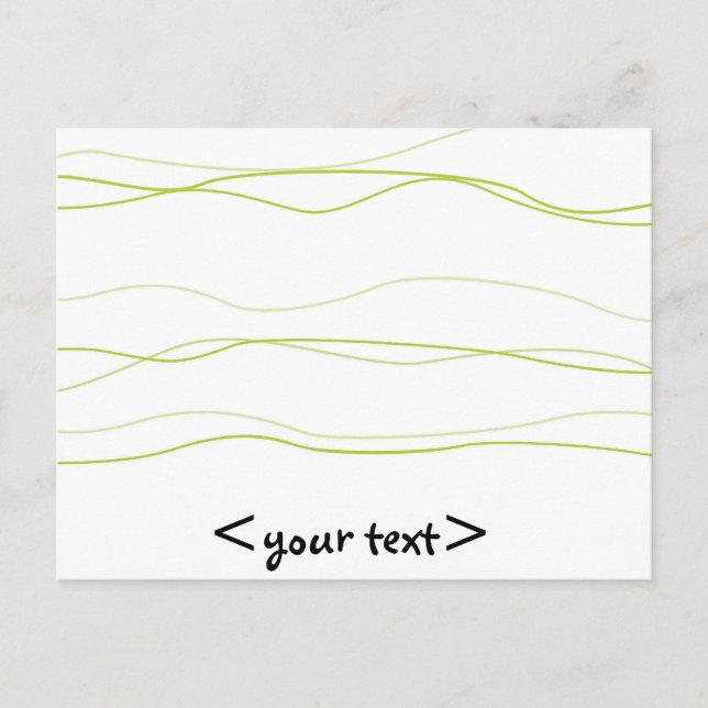 Hellgrüne und weiße Waves Postkarte (Vorderseite)